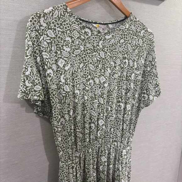 Boden Flutter Sleeve Jersey Dress In Pea Oriental Paradise Size 8P - Picture 4 of 8